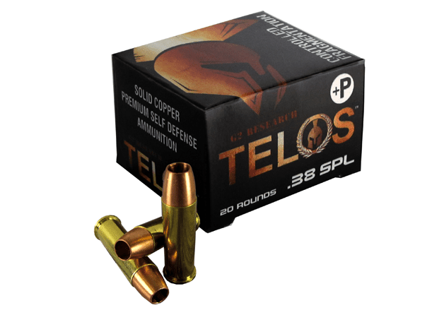 G2 Research Telos 38 Special 105gr +P – Reliable Fracturing Copper Revolver Ammo 6 G2 Research Telos 38 Special +P 105 grain projectile